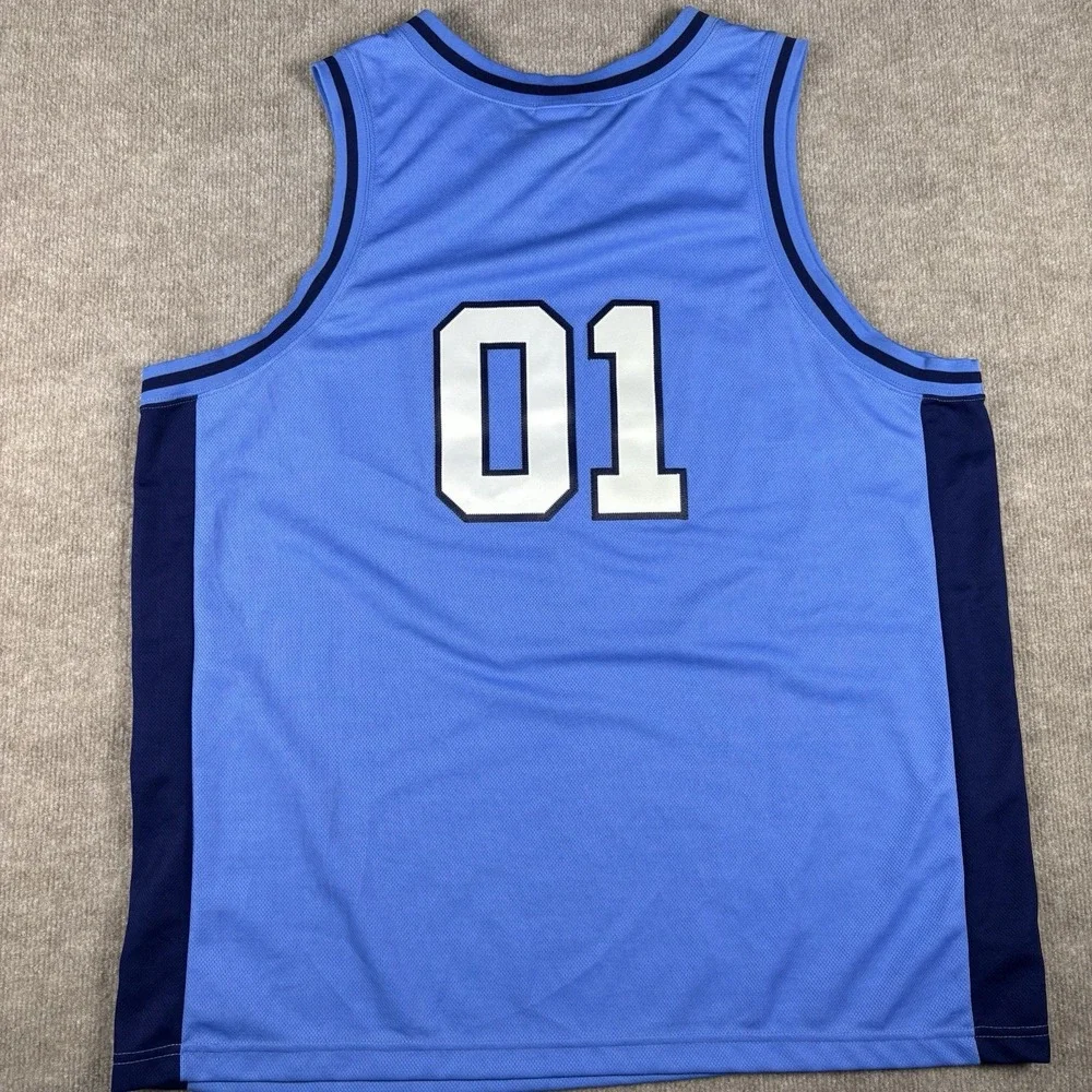 North Carolina Tar Heels Jersey Mens XL Blue #01 Foot Locker NCAA Basketball